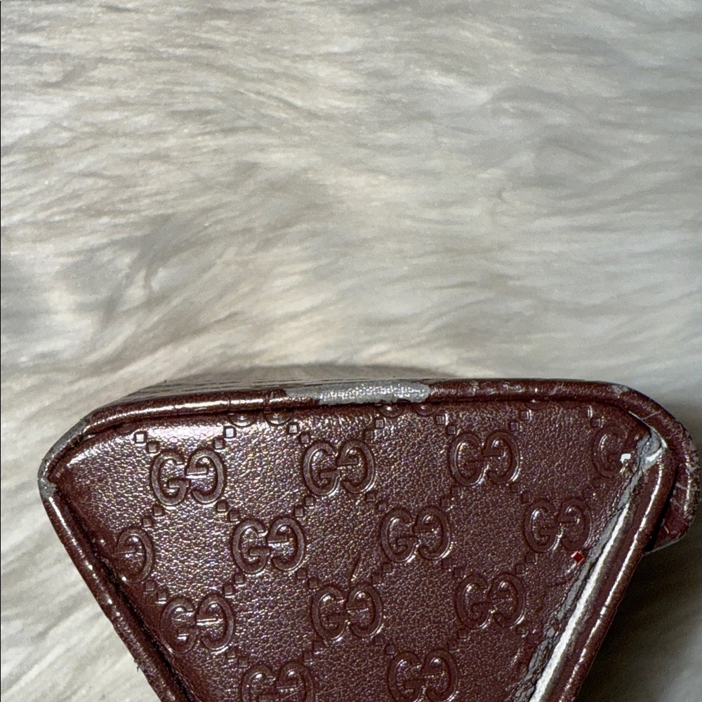 Gucci GG Monogram Foldable Sunglasses Case Brown Authentic - Picture 4 of 11